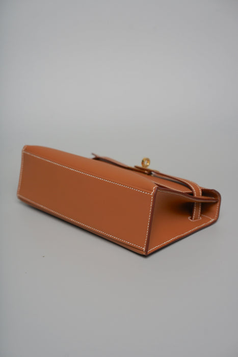 Hermes Kelly Pochette in Gold Ghw (Brand New)