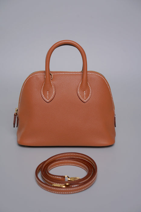 Hermes Mini Bolide in Gold Evercolor Ghw