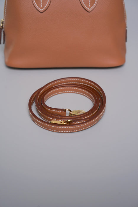 Hermes Mini Bolide in Gold Evercolor Ghw