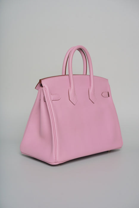 Hermes Birkin 25 in Mauve Sylvestre Swift Ghw (Brand New)