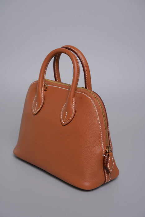 Hermes Mini Bolide in Gold Evercolor Ghw
