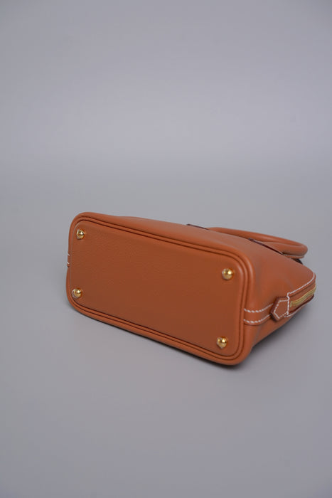 Hermes Mini Bolide in Gold Evercolor Ghw