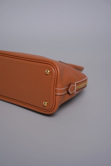 Hermes Mini Bolide in Gold Evercolor Ghw