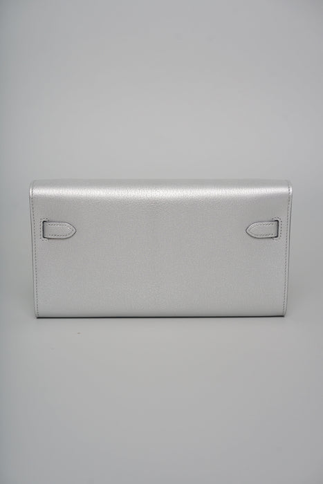Hermes Kelly To Go in Gris Argenta Chèvre Phw (Brand New)