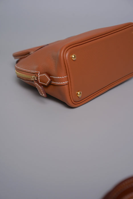 Hermes Mini Bolide in Gold Evercolor Ghw