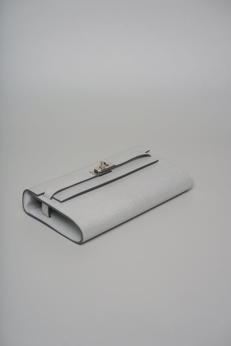Hermes Kelly To Go in Gris Argenta Chèvre Phw (Brand New)