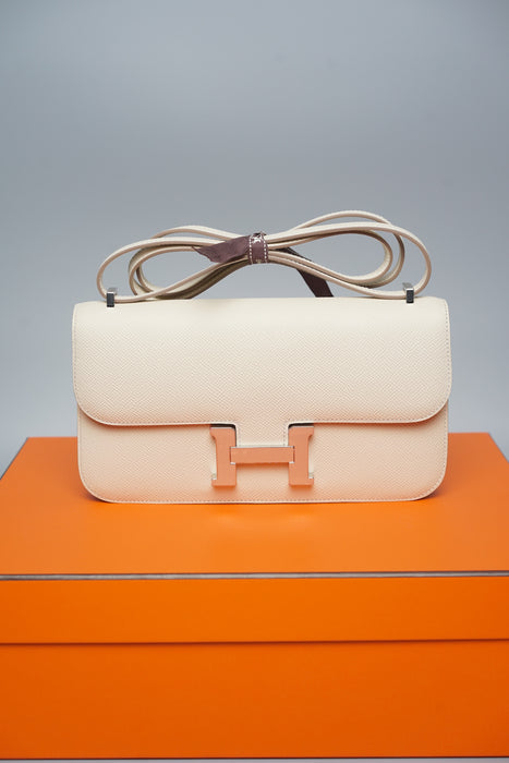 Hermes Constance Elan in Craie Epsom Phw (Brand New)