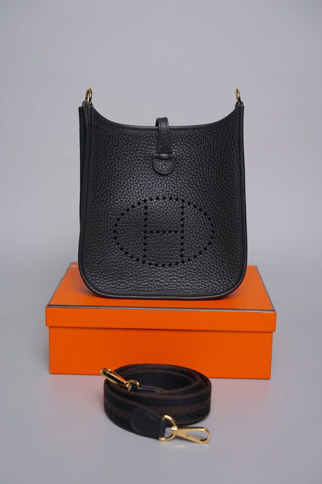 Hermes Mini Evelyne in Noir Ghw