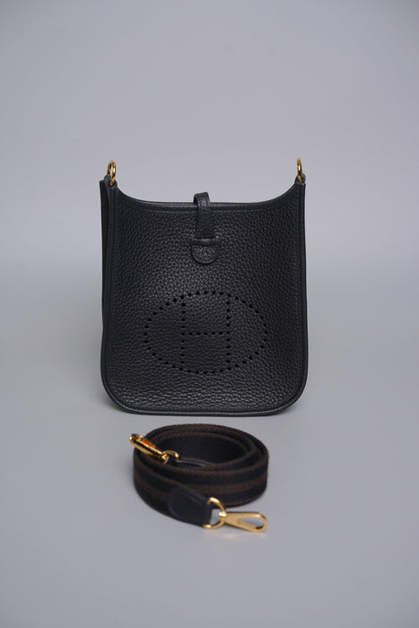 Hermes Mini Evelyne in Noir Ghw