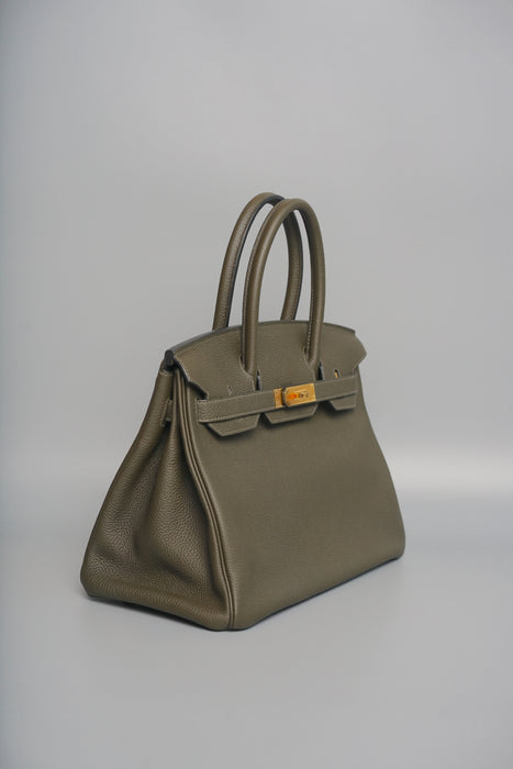 Hermes Birkin 30 in Vert de Gris Togo Ghw (Brand New)