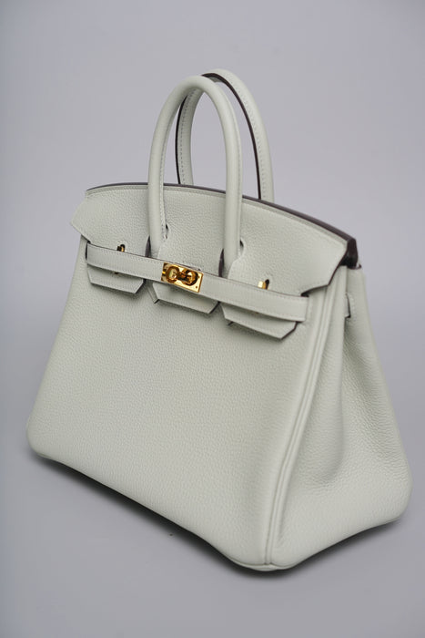 Hermes Birkin 25 in Gris Neve Togo Ghw