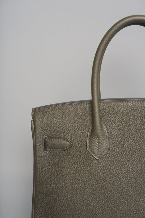 Hermes Birkin 30 in Vert de Gris Togo Ghw (Brand New)