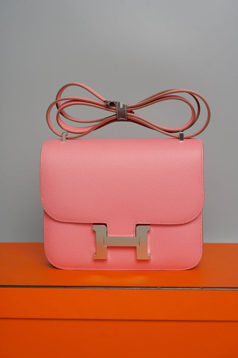 Hermes Constance 18 in Rose Confetti Epsom Phw