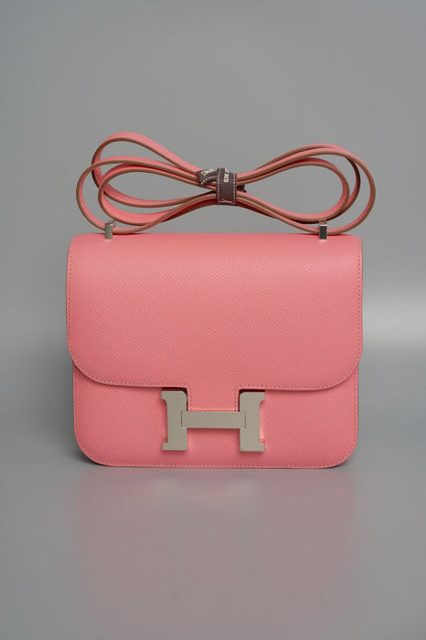 Hermes Constance 18 in Rose Confetti Epsom Phw