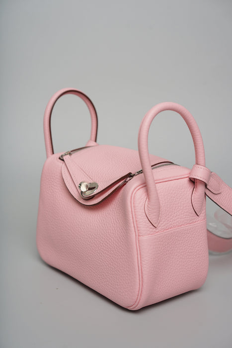 Hermes Mini Lindy II in Rose Sakura Phw (Brand New)