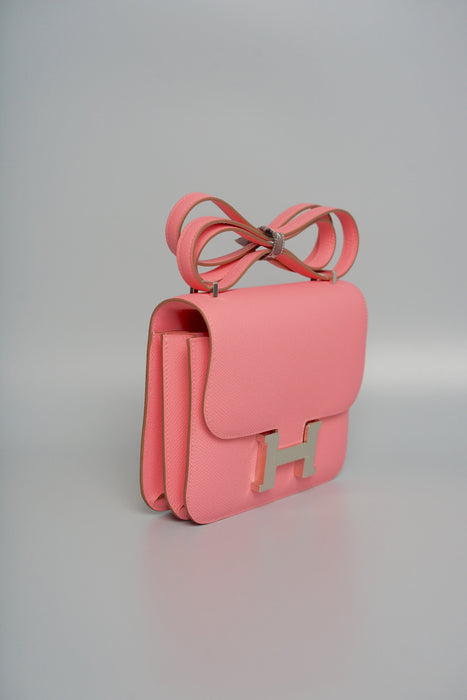 Hermes Constance 18 in Rose Confetti Epsom Phw