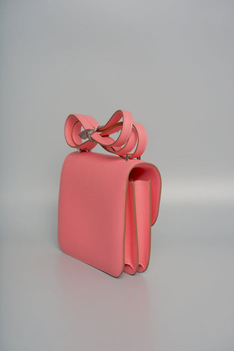 Hermes Constance 18 in Rose Confetti Epsom Phw