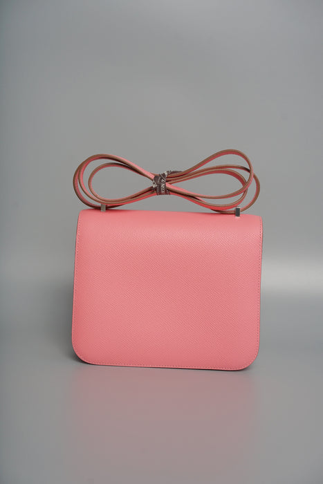 Hermes Constance 18 in Rose Confetti Epsom Phw
