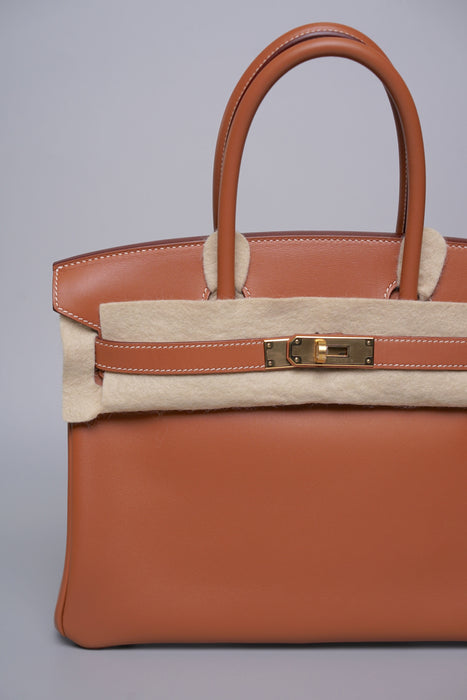 Hermes Birkin 30 in Gold Veau Jonathan Ghw (Brand New)