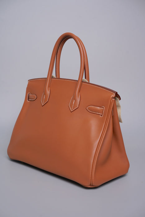 Hermes Birkin 30 in Gold Veau Jonathan Ghw (Brand New)