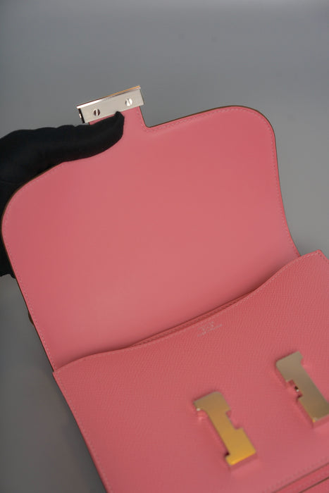 Hermes Constance 18 in Rose Confetti Epsom Phw