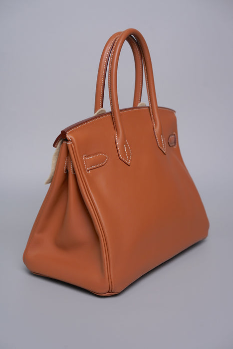 Hermes Birkin 30 in Gold Veau Jonathan Ghw (Brand New)