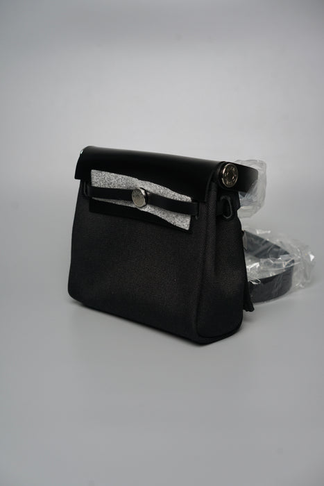 Hermes Mini HerBag in Black Phw (Brand New)