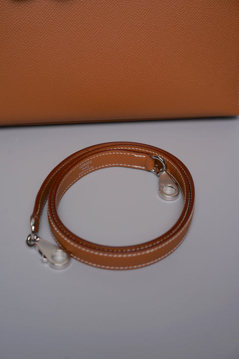 Hermes Kelly 25 II Sellier in Gold Epsom Electrum (Brand New)