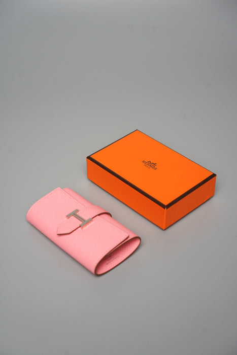 Hermes Béarn key case in Rose Confetti Phw (Brand New)