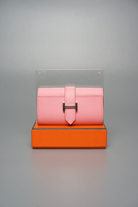 Hermes Béarn key case in Rose Confetti Phw (Brand New)