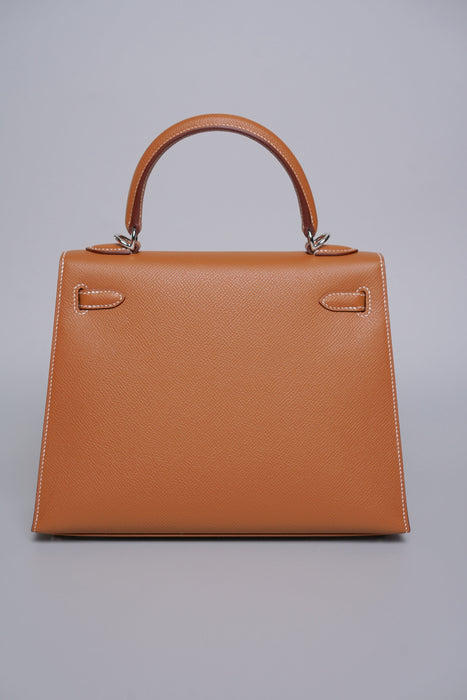 Hermes Kelly 25 II Sellier in Gold Epsom Electrum (Brand New)
