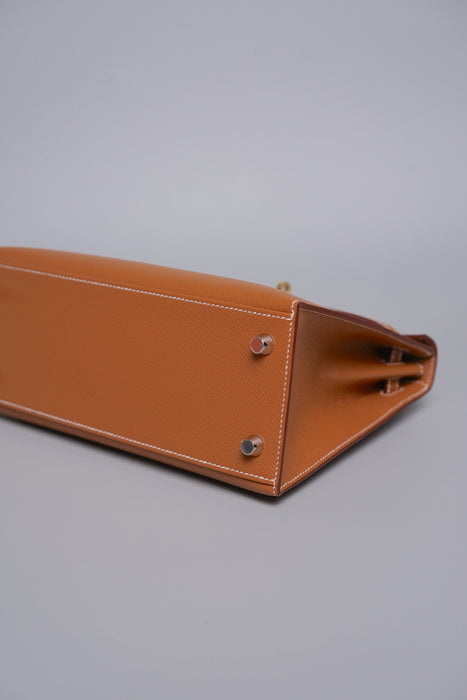 Hermes Kelly 25 II Sellier in Gold Epsom Electrum (Brand New)