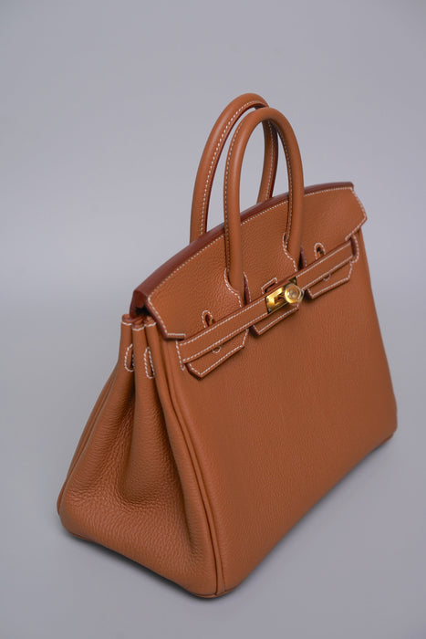 Hermes Birkin 25 in Gold Togo Ghw (Brand New)
