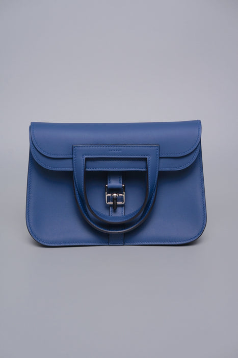 Hermes Mini Halzan in Bleu Tie Phw (Brand New)
