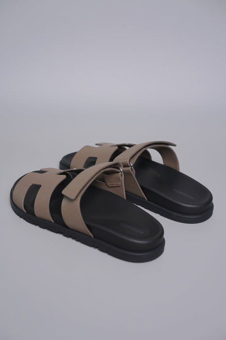 Hermes Chypre Sandals in Etoupe Size 38 (Brand New)