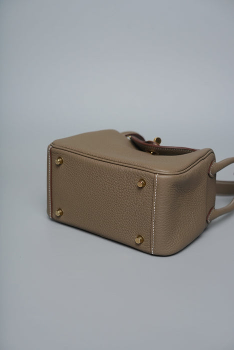 Hermes Mini Lindy II in Etoupe Ghw (Brand New)
