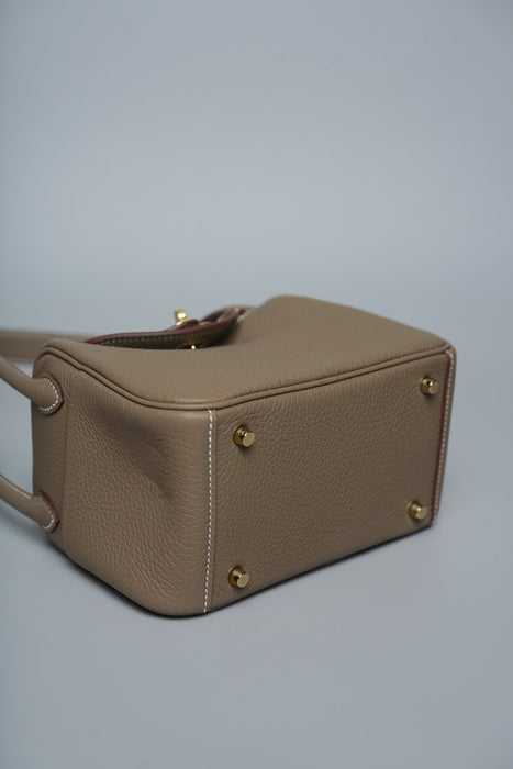 Hermes Mini Lindy II in Etoupe Ghw (Brand New)