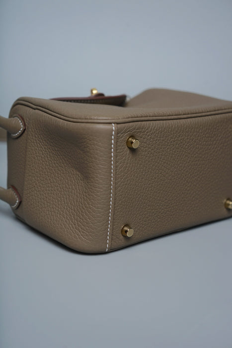 Hermes Mini Lindy II in Etoupe Ghw (Brand New)