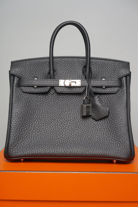 Hermes Birkin 25 in Black Togo Phw (Brand New)