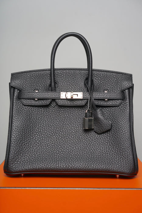 Hermes Birkin 25 in Black Togo Phw (Brand New)