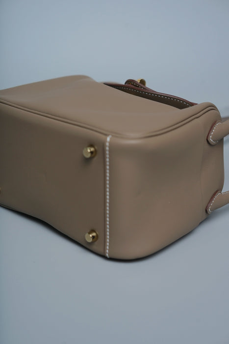 Hermes Mini Lindy II in Etoupe Swift Ghw (Brand New)