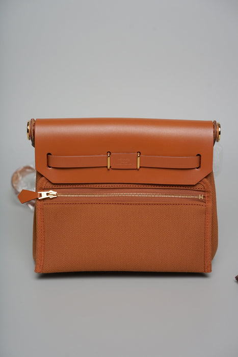 Hermes Mini Herbag in Fauve Ghw (Brand New)