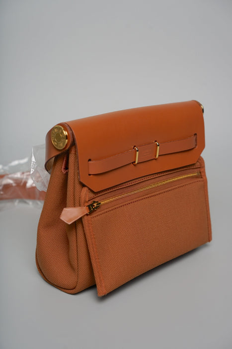 Hermes Mini Herbag in Fauve Ghw (Brand New)