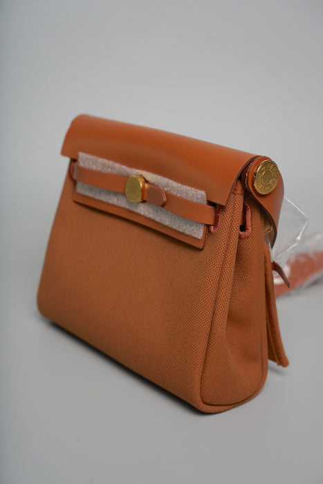 Hermes Mini Herbag in Fauve Ghw (Brand New)