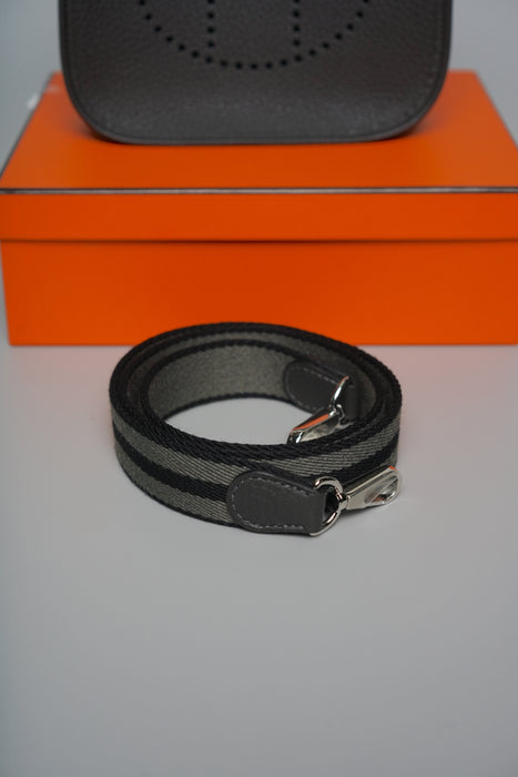 Hermes Mini Evelyne in Dark Bronze/Noir Phw (Brand New)