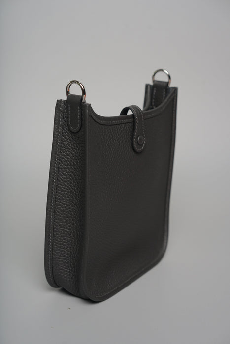Hermes Mini Evelyne in Dark Bronze/Noir Phw (Brand New)