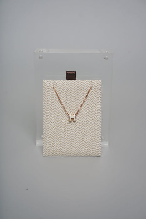 Hermes Mini Pop H Pendant in Blanc Rghw (Brand New)