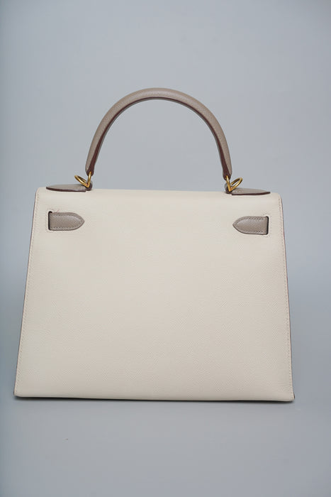 Hermes Kelly 28 HSS in Craie x Gris Asphalt Bghw