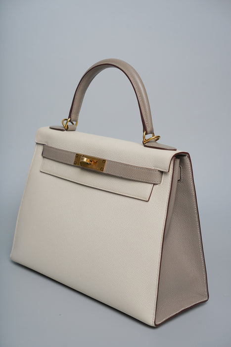 Hermes Kelly 28 HSS in Craie x Gris Asphalt Bghw