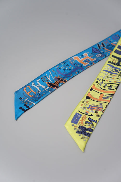 Hermes Twilly Single in Yellow/Blue